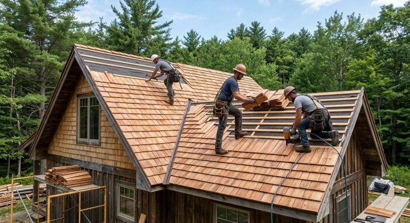 Cedar Roof Installation in Colchester, VT