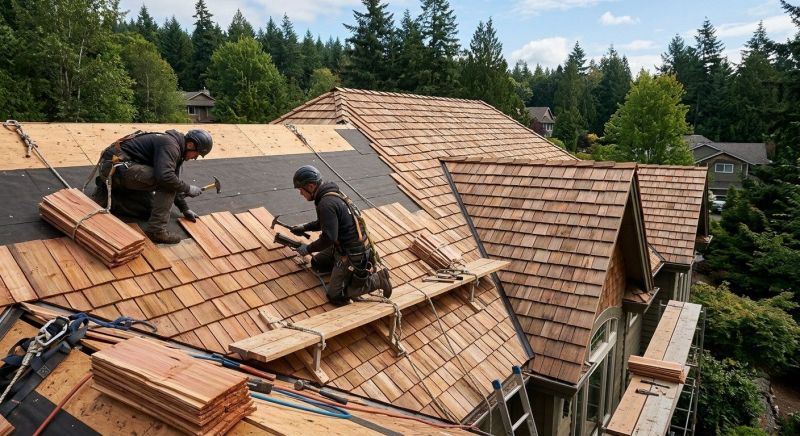 Cedar Roof Installation in Jeffersonville, VT