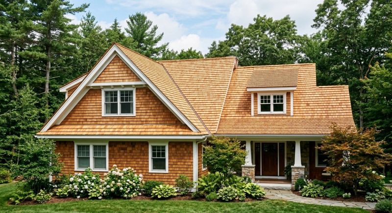 Cedar Shake Roof Construction in Franklin, VT