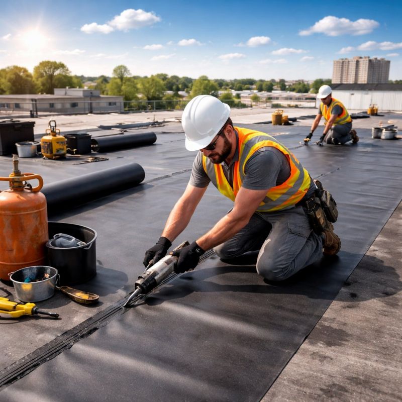 Rubber Roof Installation in Saint Albans, VT