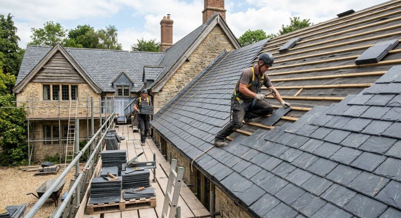 Slate Roof Construction in Enosburg Falls, VT
