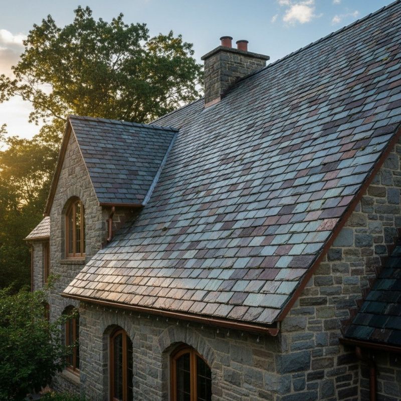 Slate Roof Replacement in Jeffersonville, VT