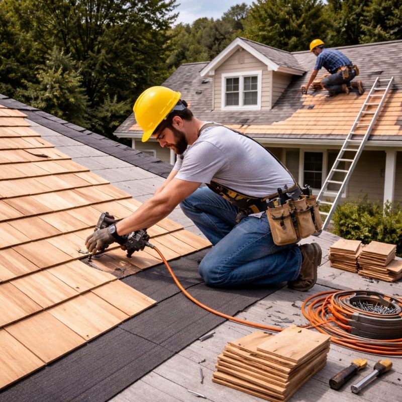 Wood Roofing Installation in South Burlington, VT