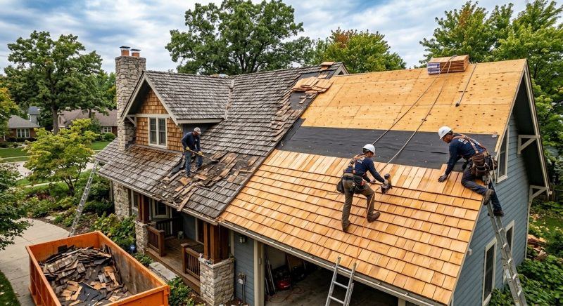 Wood Shake Roof Replacement in Franklin County, VT