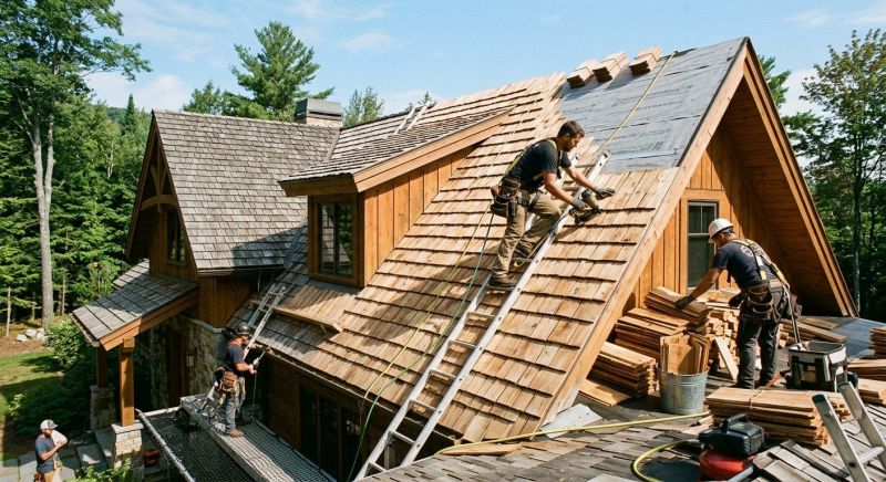 Wood Shake Roof Replacement in Grand Isle, VT